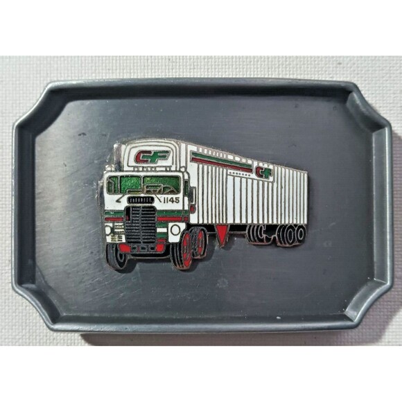 Other - Vtg Consolidated Freightways CF Cabover Semi Transportation Belt Buckle